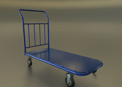 写实的手推车 板车
