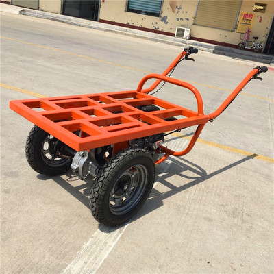 汽油动力两轮手推车在木材搬运与平板车运输中的高效应用